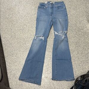 LEVIS 726 Flare Jeans - Distressed